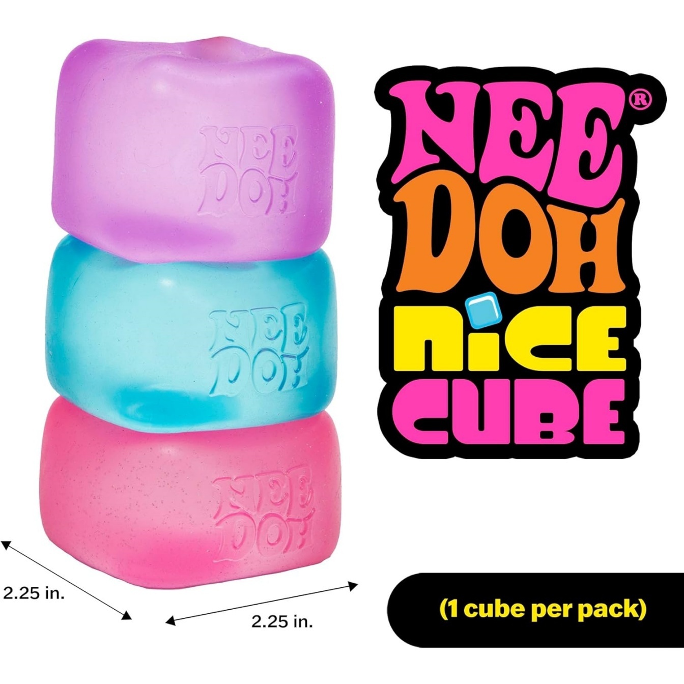 NeeDoh Nice Cube - Solid Squish - 2.25'' Cube - Image 4