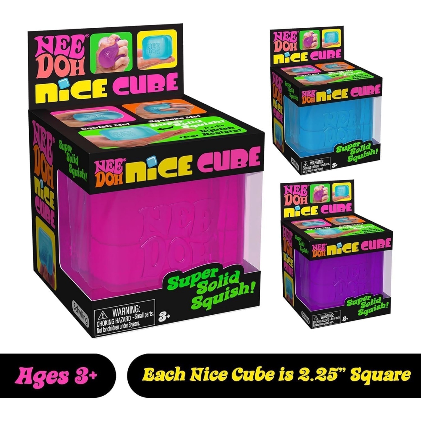 NeeDoh Nice Cube - Solid Squish - 2.25'' Cube - Image 2